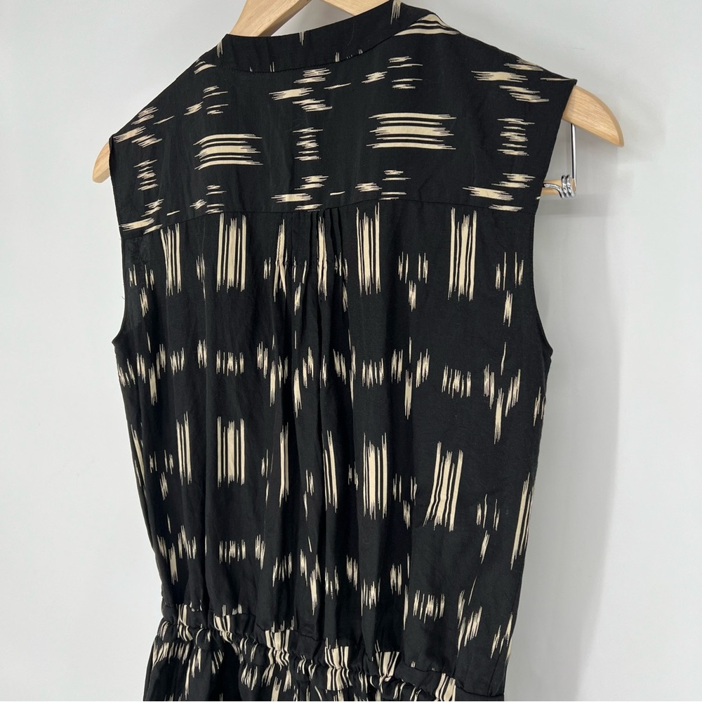 Derek Lam 10 Crosby Silk Cotton‎ Tie Waist Black V Neck Romper - Picture 11 of 15